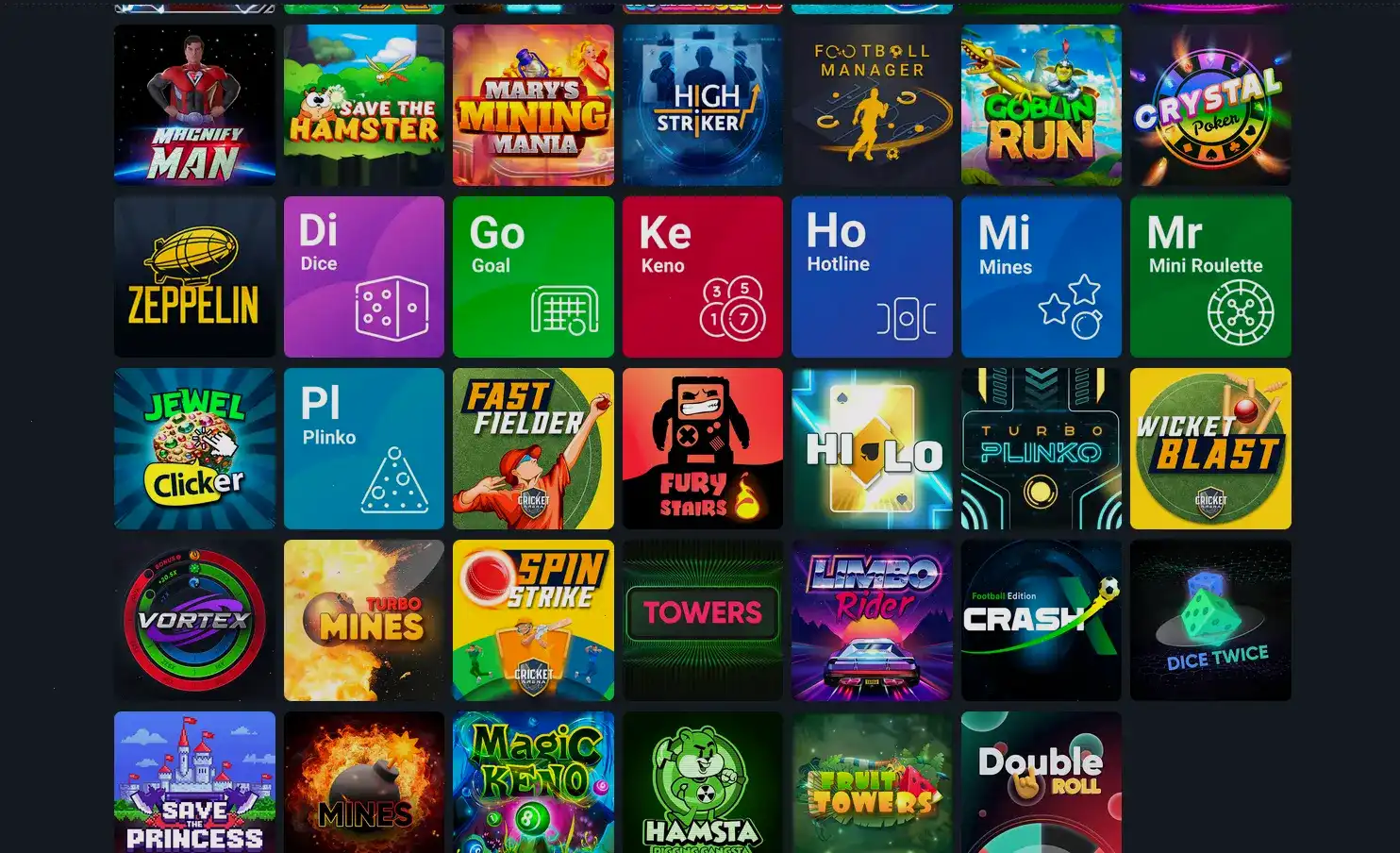 Интерфейс игрового зала Casino 7 с яркими слотами